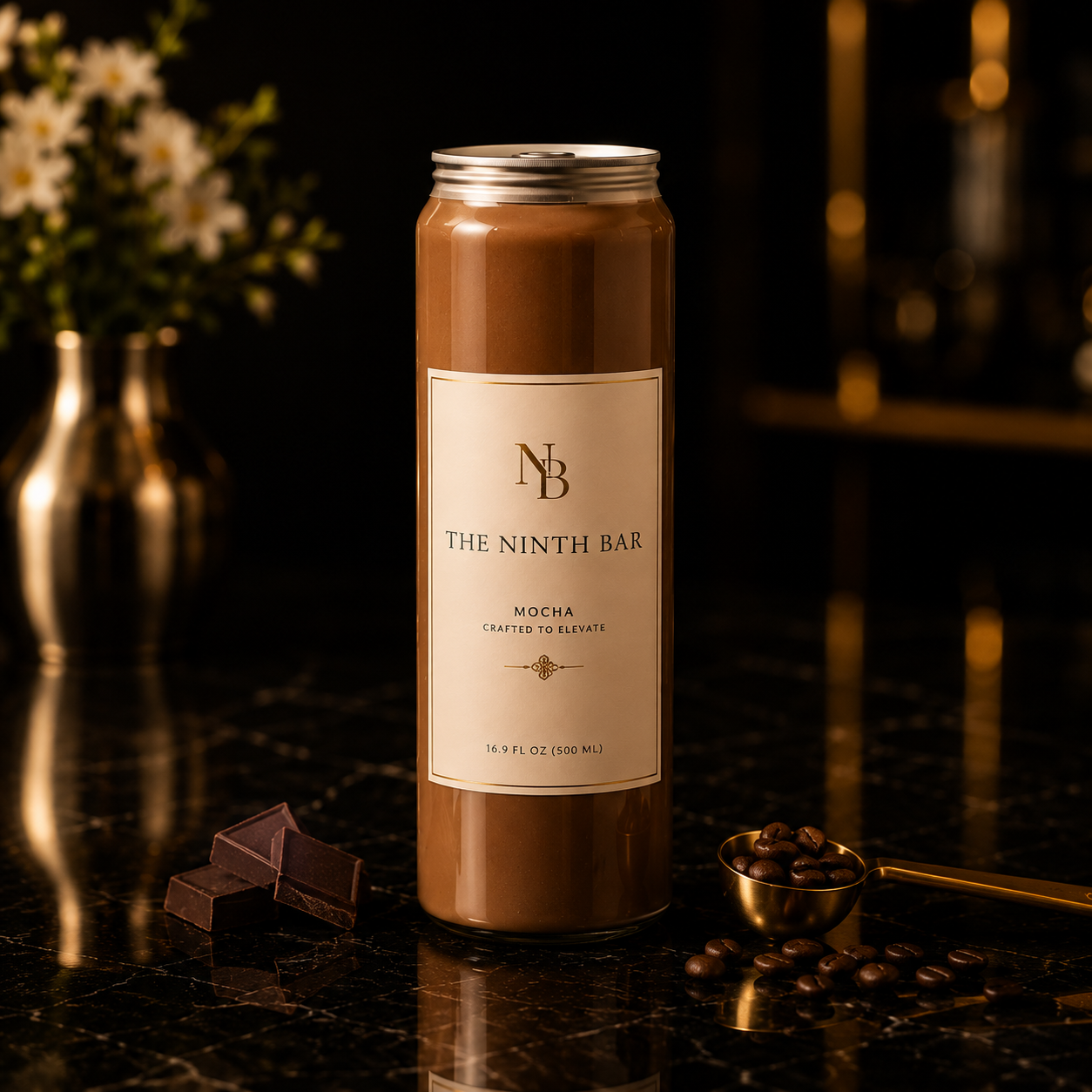 The Ninth Bar Mocha 16.9 oz event coffee drink