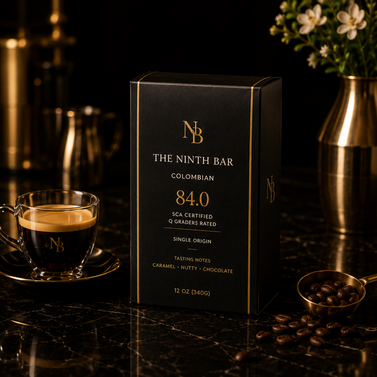The Ninth Bar Colombian 84.0 SCA-certified specialty coffee