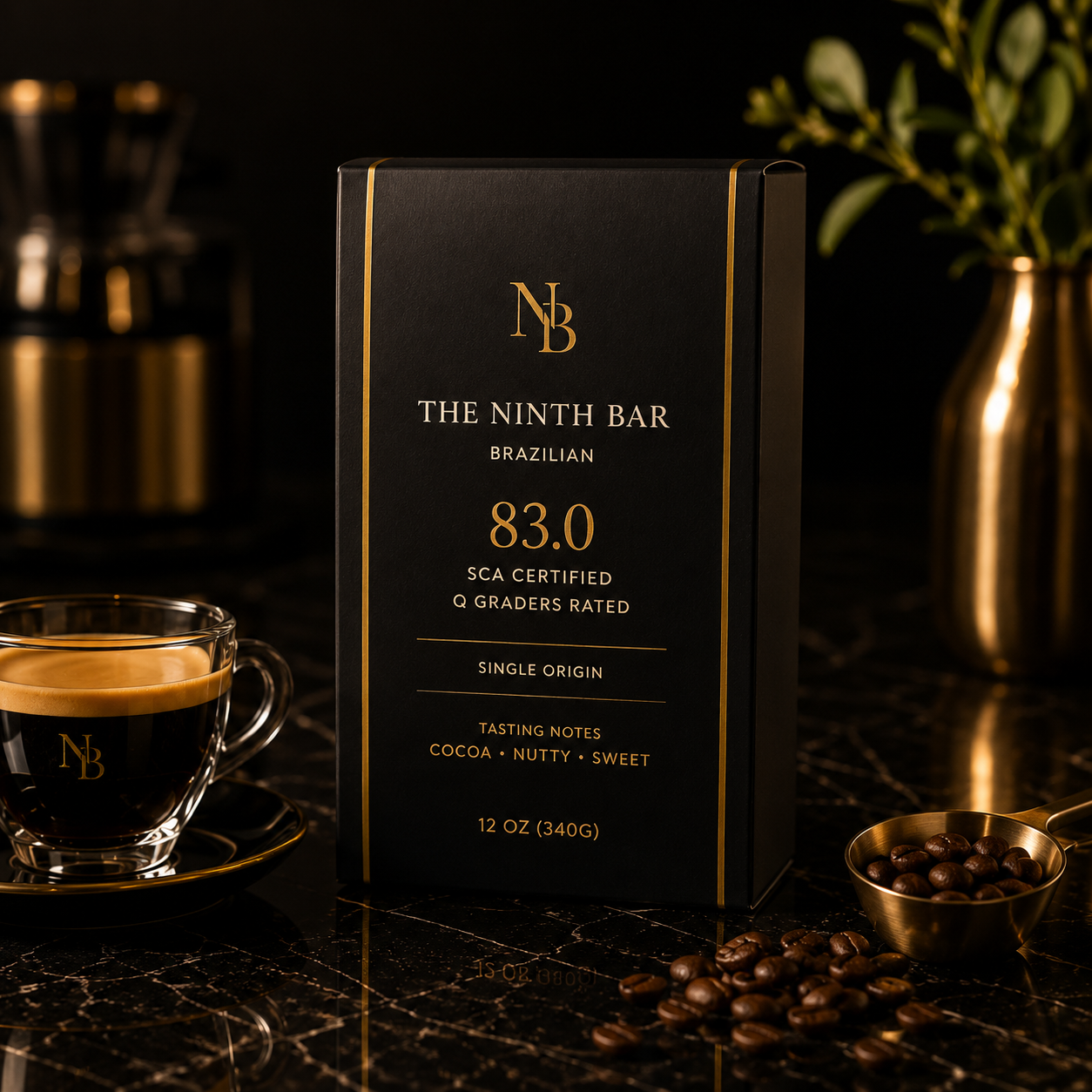 The Ninth Bar Brazilian 83.0 SCA-certified specialty coffee